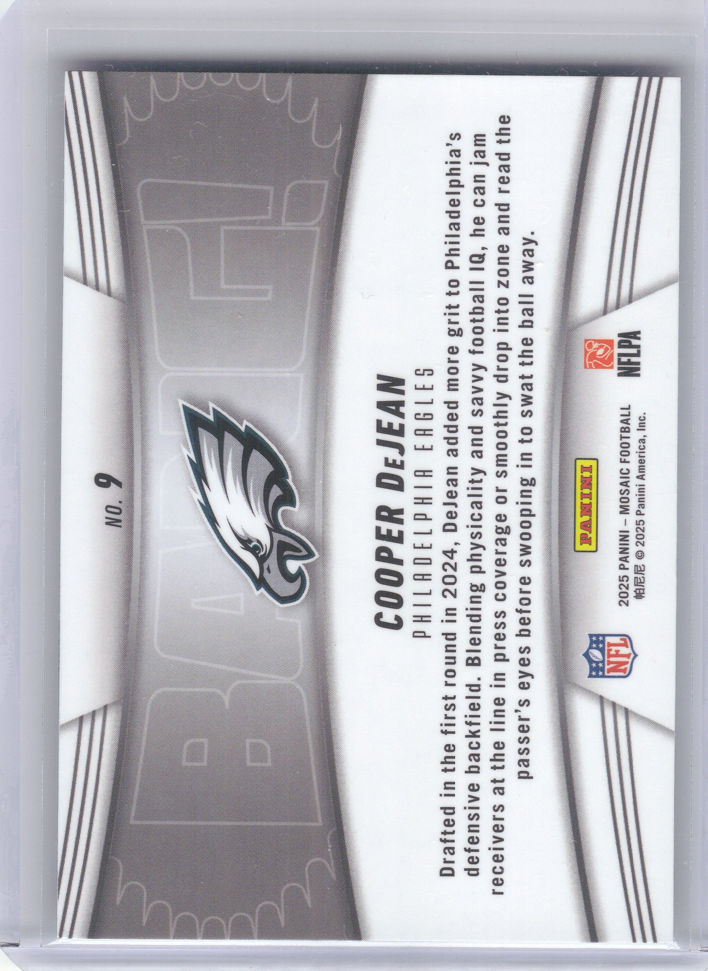 2025 Panini Mosaic #9 Cooper DeJean Bang! Philadelphia Eagles
