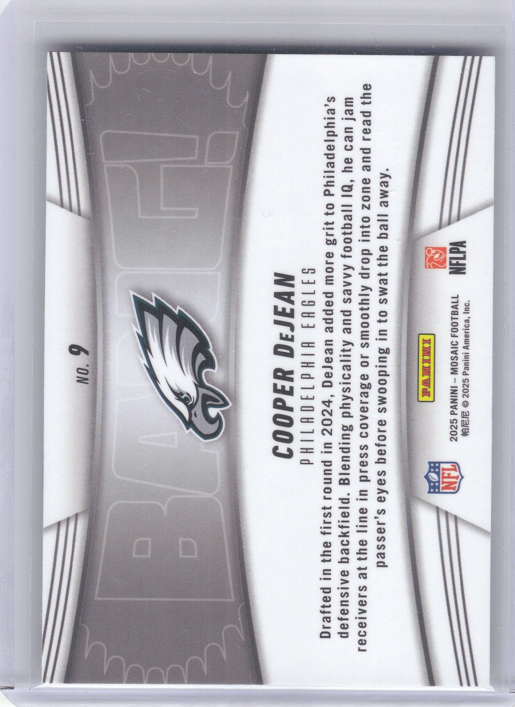 2025 Panini Mosaic #9 Cooper DeJean Bang! Philadelphia Eagles