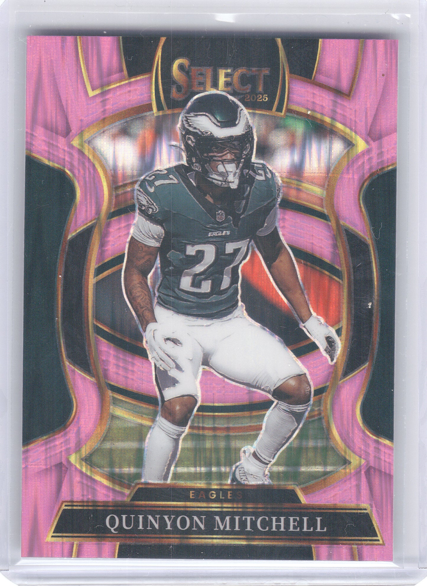 2025 Panini Select #92 Quinyon Mitchell Pink Prizm Shock Philadelphia Eagles