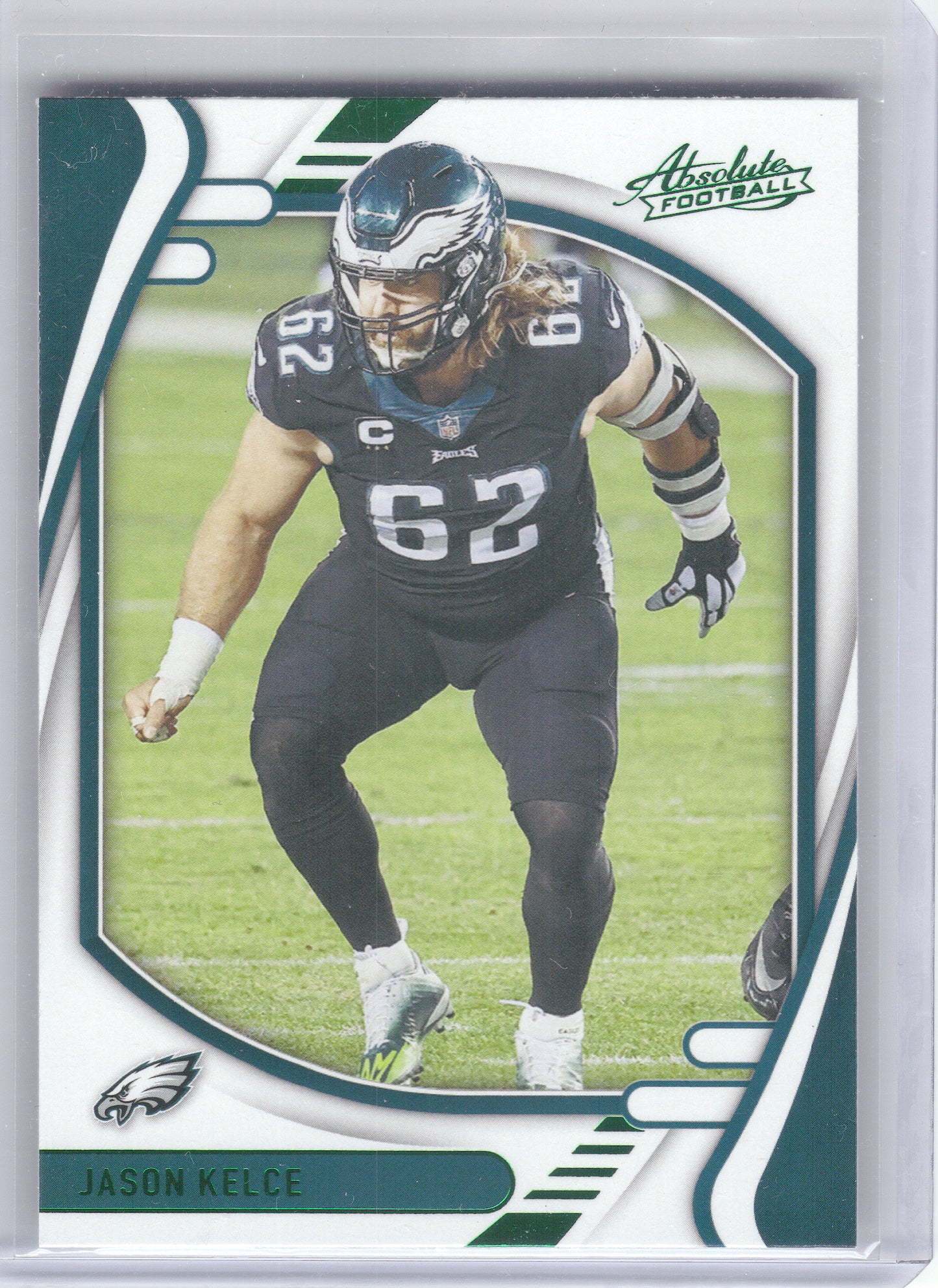 2021 Panini Absolute #77 Jason Kelce Green Philadelphia Eagles