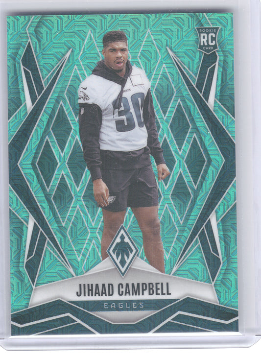 2025 Panini Phoenix #235 Jihaad Campbell Teal Mojo Prizm #/50 Philadelphia Eagles SN,RC