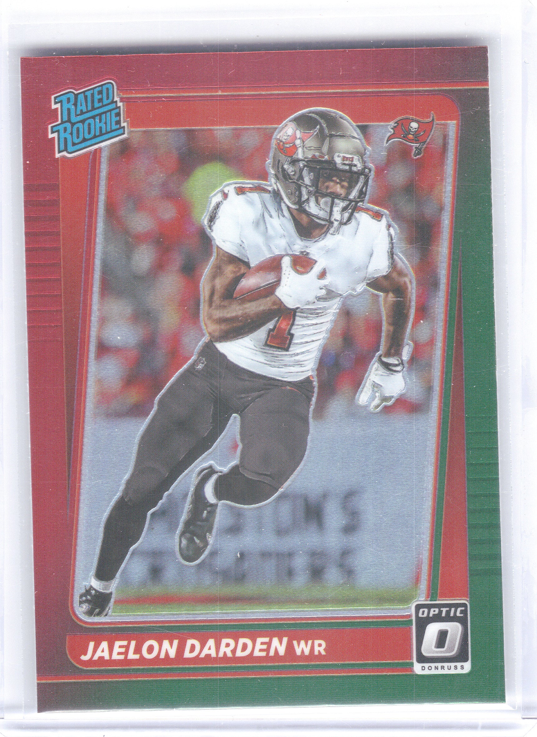2021 Donruss #P-288 Jaelon Darden Optic Rated Rookie Preview Red and Green Tampa Bay Buccaneers