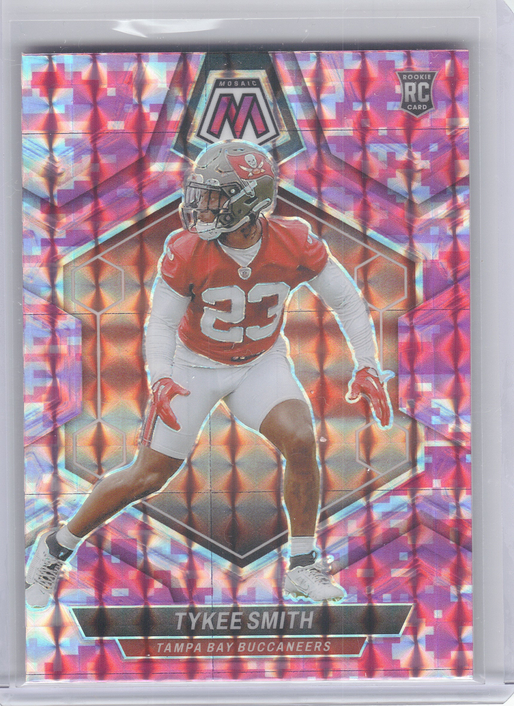 2024 Panini Mosaic #372 Tykee Smith Mosaic Camo Pink Tampa Bay Buccaneers