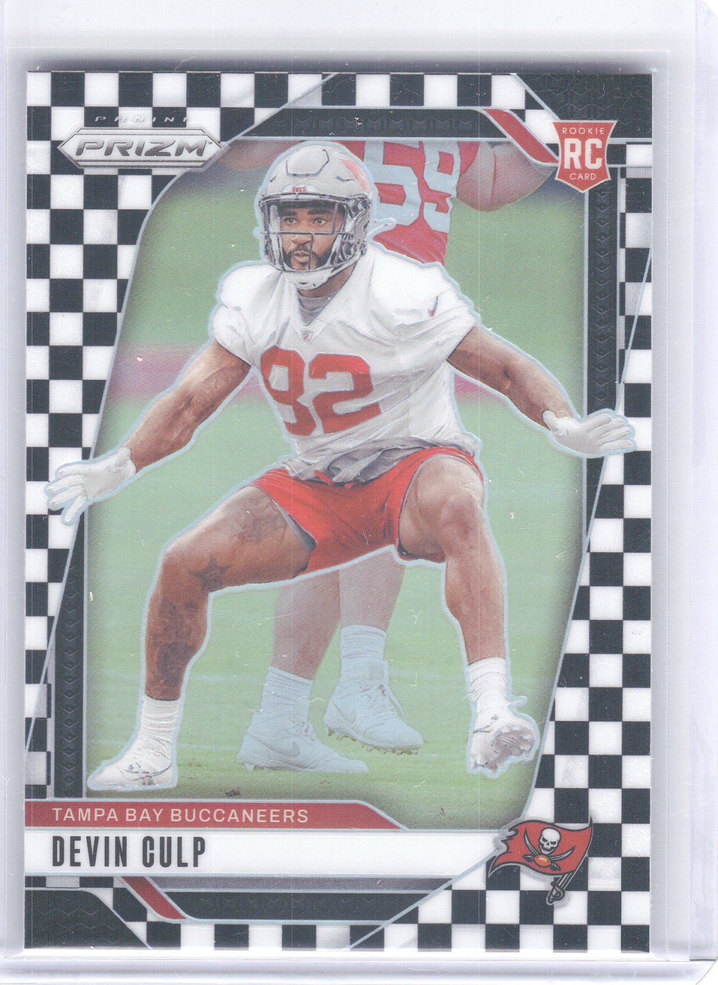 2024 Panini Prizm #326 Devin Culp Black and White Checker Tampa Bay Buccaneers RC