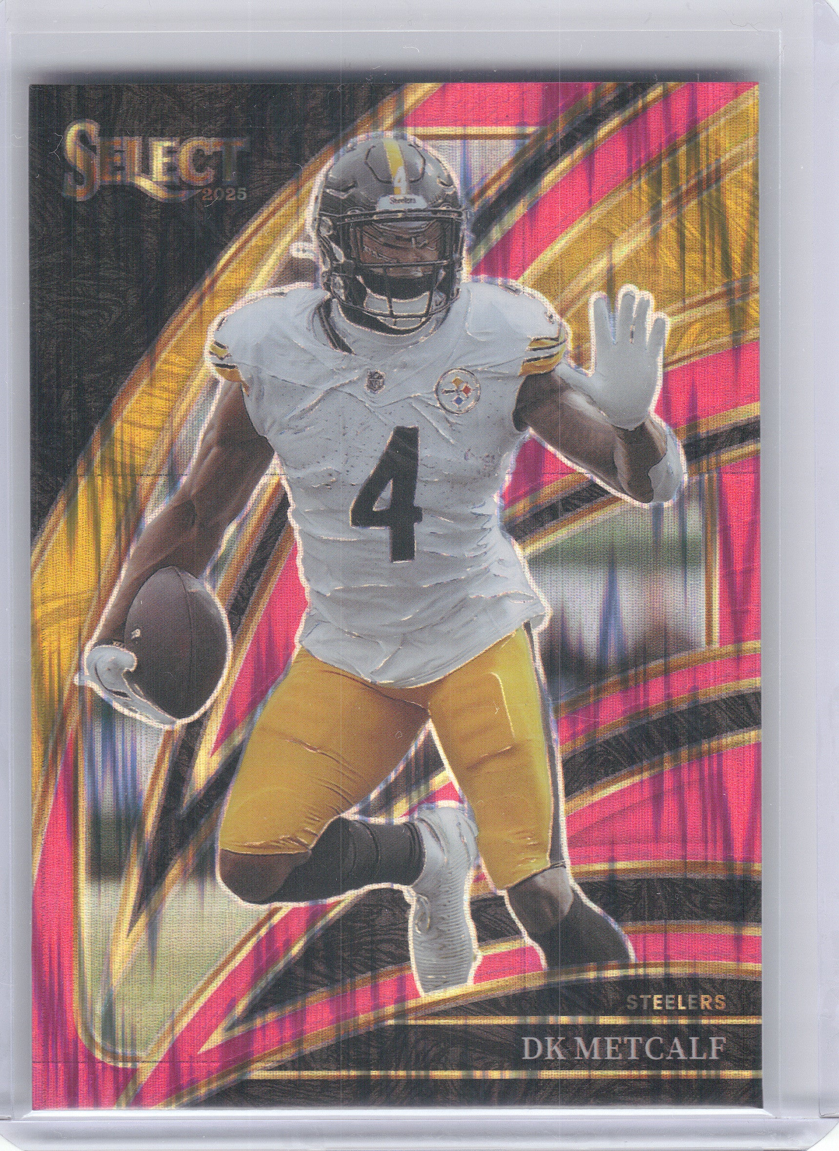 2025 Panini Select #253 DK Metcalf Pink Prizm Shock Pittsburgh Steelers