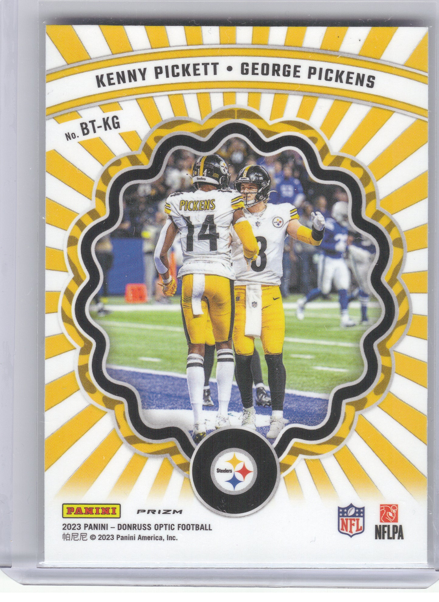 2023 Donruss Optic #BT-KG Kenny Pickett / George Pickens Best Tuddys Pittsburgh Steelers