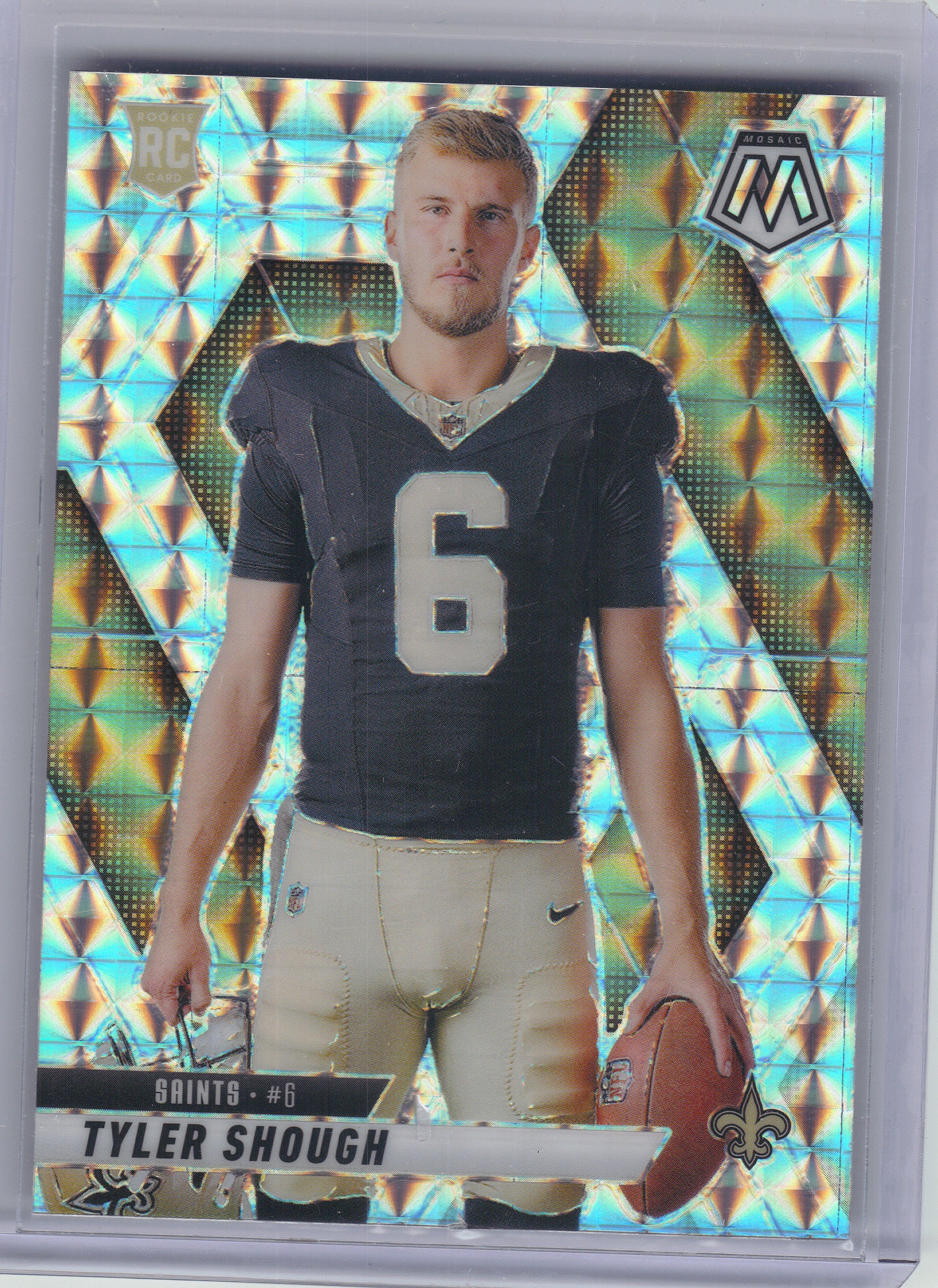 2025 Panini Mosaic #273 Tyler Shough Mosaic Variation New Orleans Saints RC