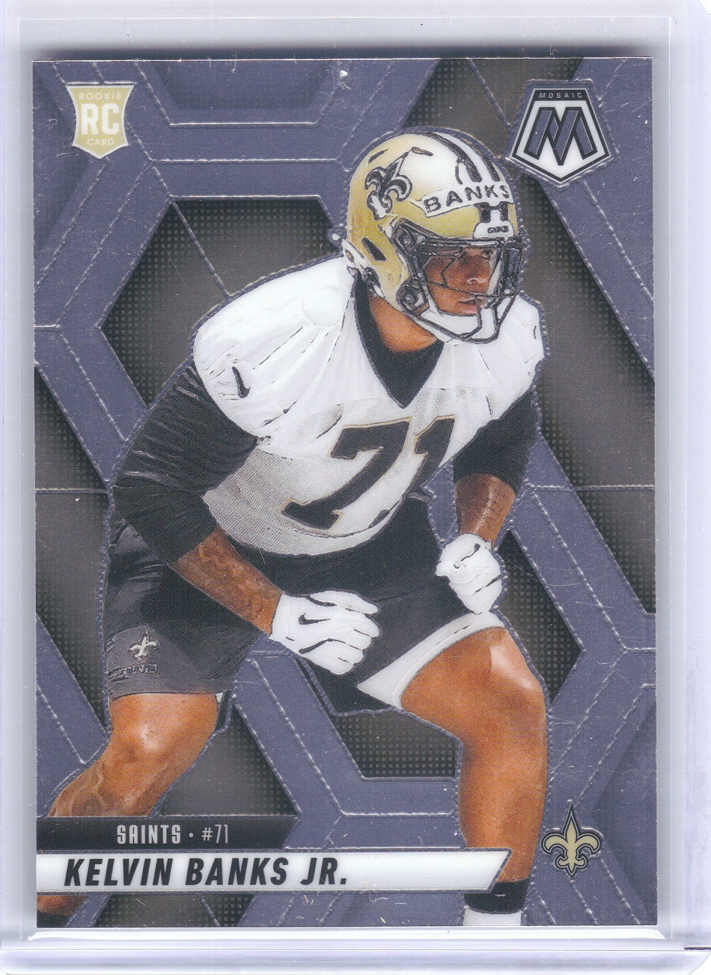 2025 Panini Mosaic #338 Kelvin Banks Jr. New Orleans Saints RC