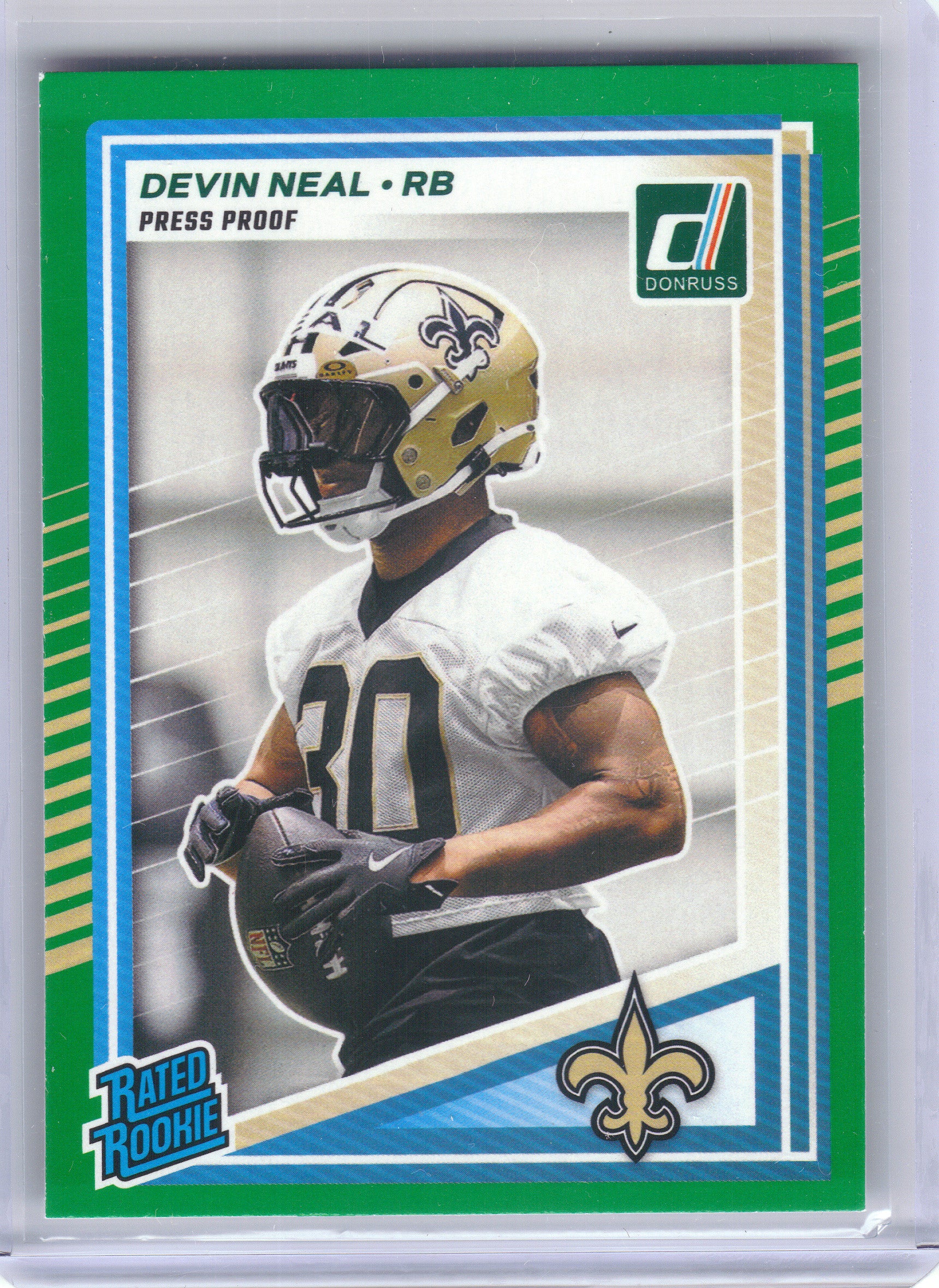 2025 Donruss #359 Devin Neal Press Proofs Green New Orleans Saints RC