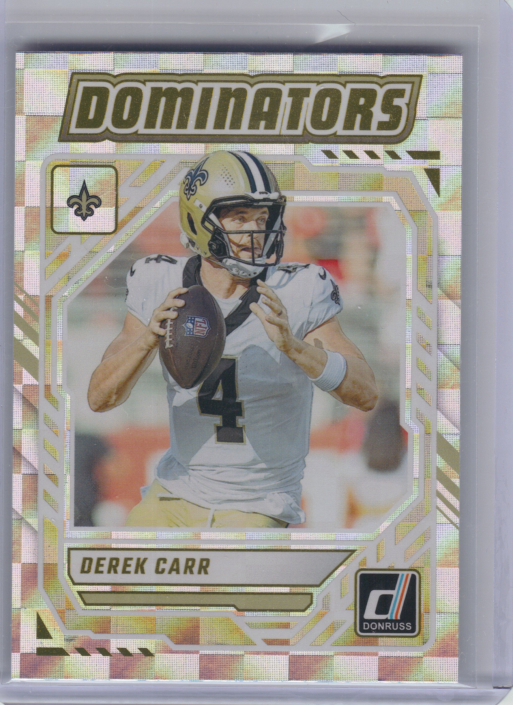 2025 Donruss #DOM-DCR Derek Carr Dominators New Orleans Saints