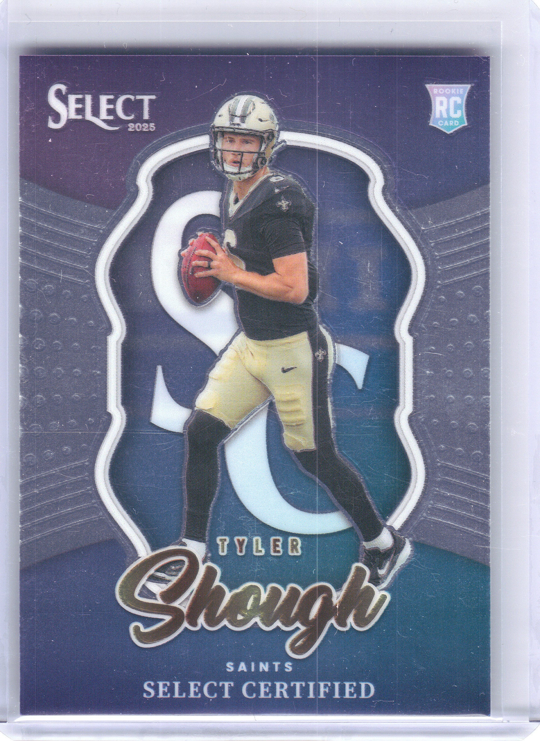 2025 Panini Select #10 Tyler Shough Select Certified Rookies New Orleans Saints