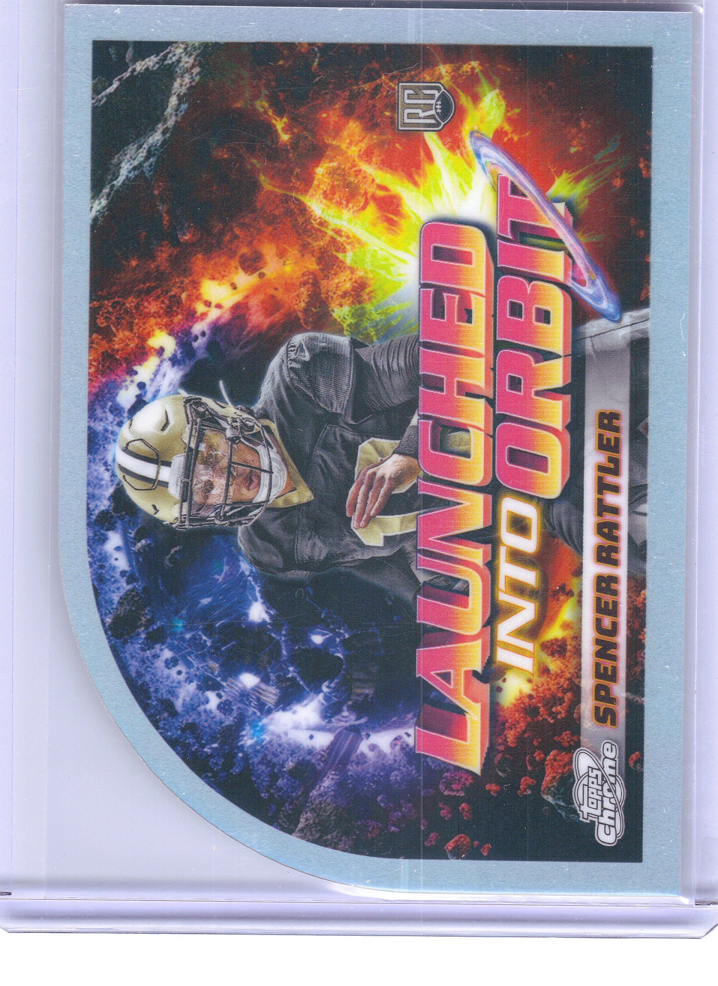 2024 Topps Chrome Cosmic #LIO-9 Spencer Rattler Launched Into Orbit New Orleans Saints