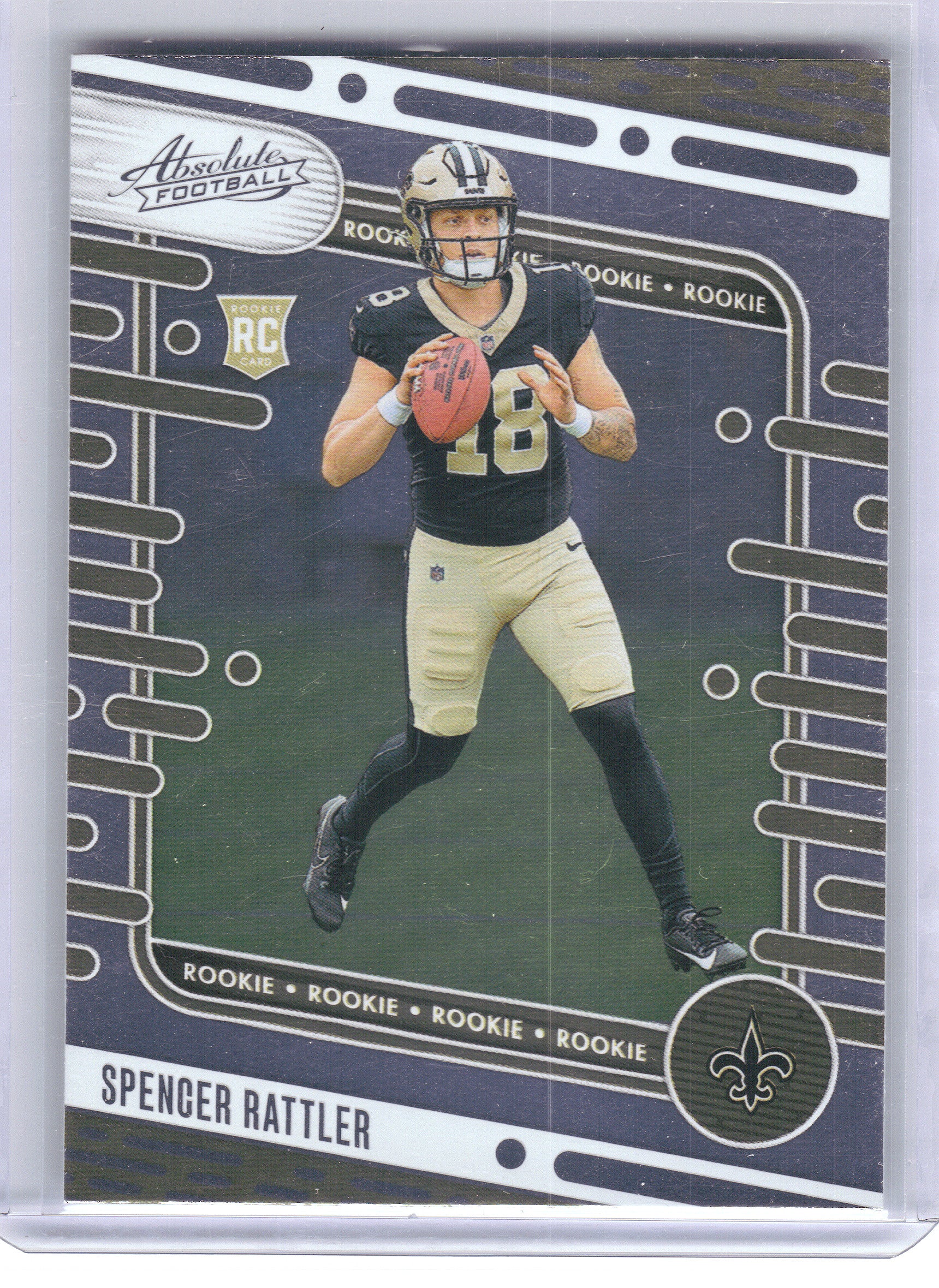 2024 Panini Absolute #194 Spencer Rattler Yellow New Orleans Saints