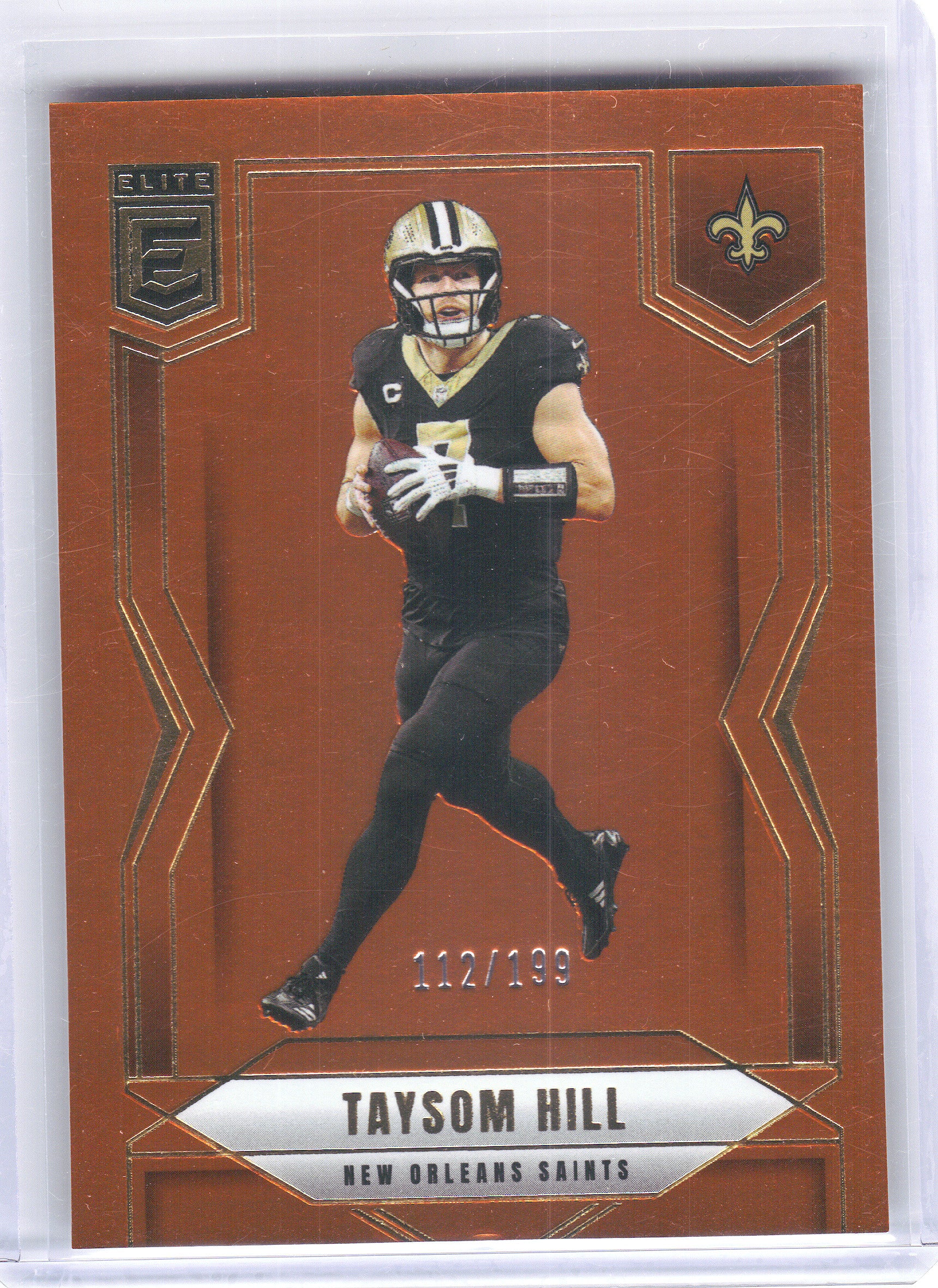 2025 Donruss Elite #50 Taysom Hill Orange #/199 New Orleans Saints SN