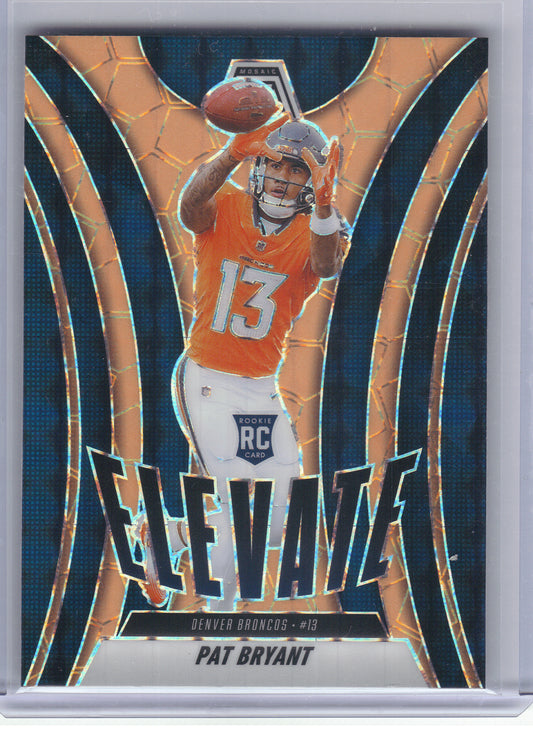 2025 Panini Mosaic #4 Pat Bryant Elevate Mosaic Orange Fluorescent Denver Broncos