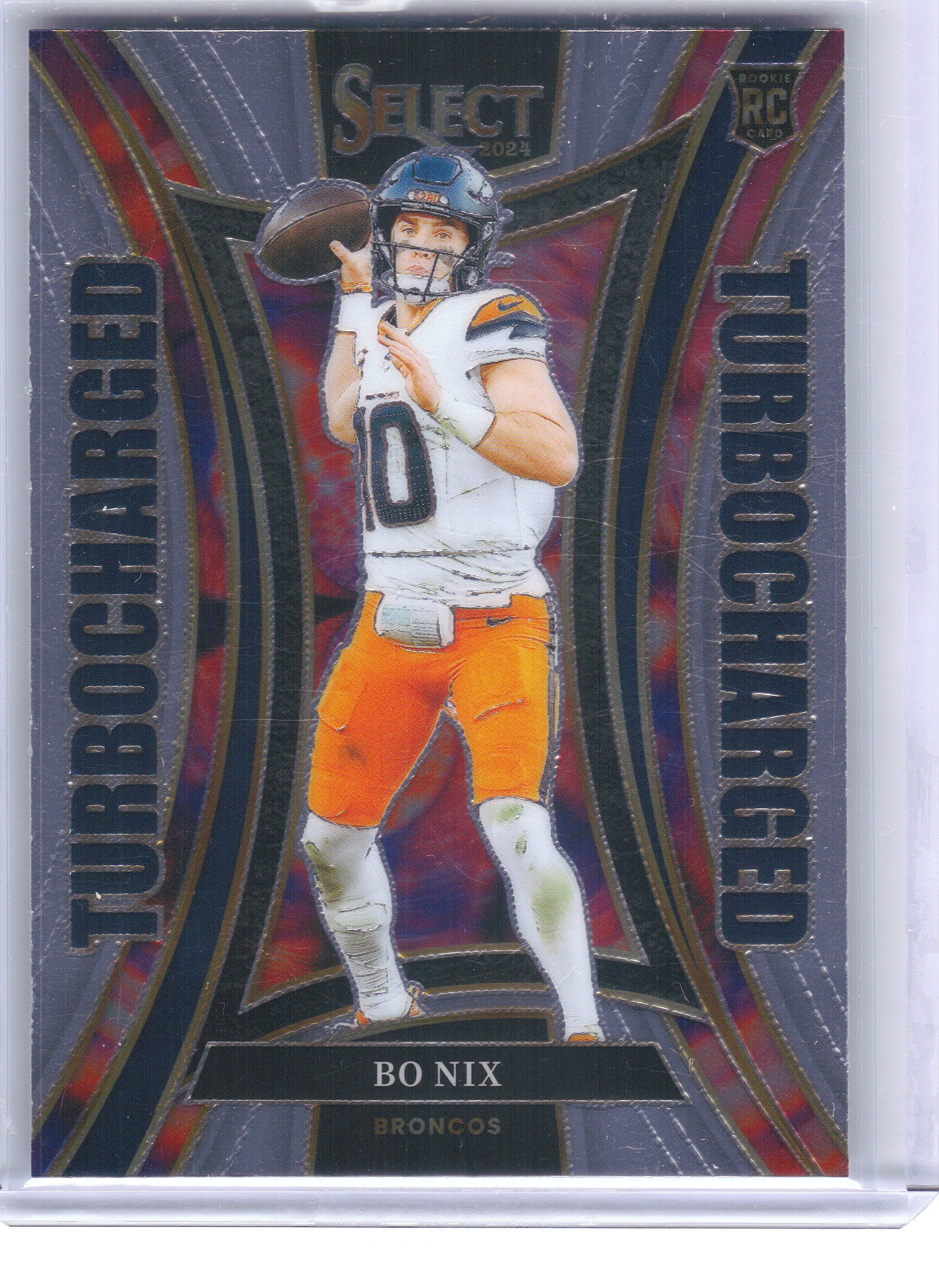 2024 Panini Select #16 Bo Nix Turbocharged Denver Broncos