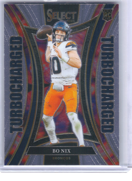 2024 Panini Select #16 Bo Nix Turbocharged Denver Broncos