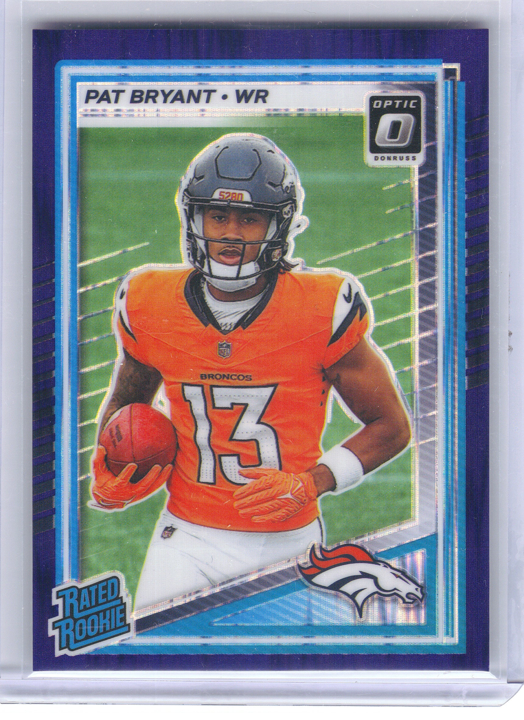 2025 Donruss Optic #215 Pat Bryant Purple Shock Denver Broncos RC