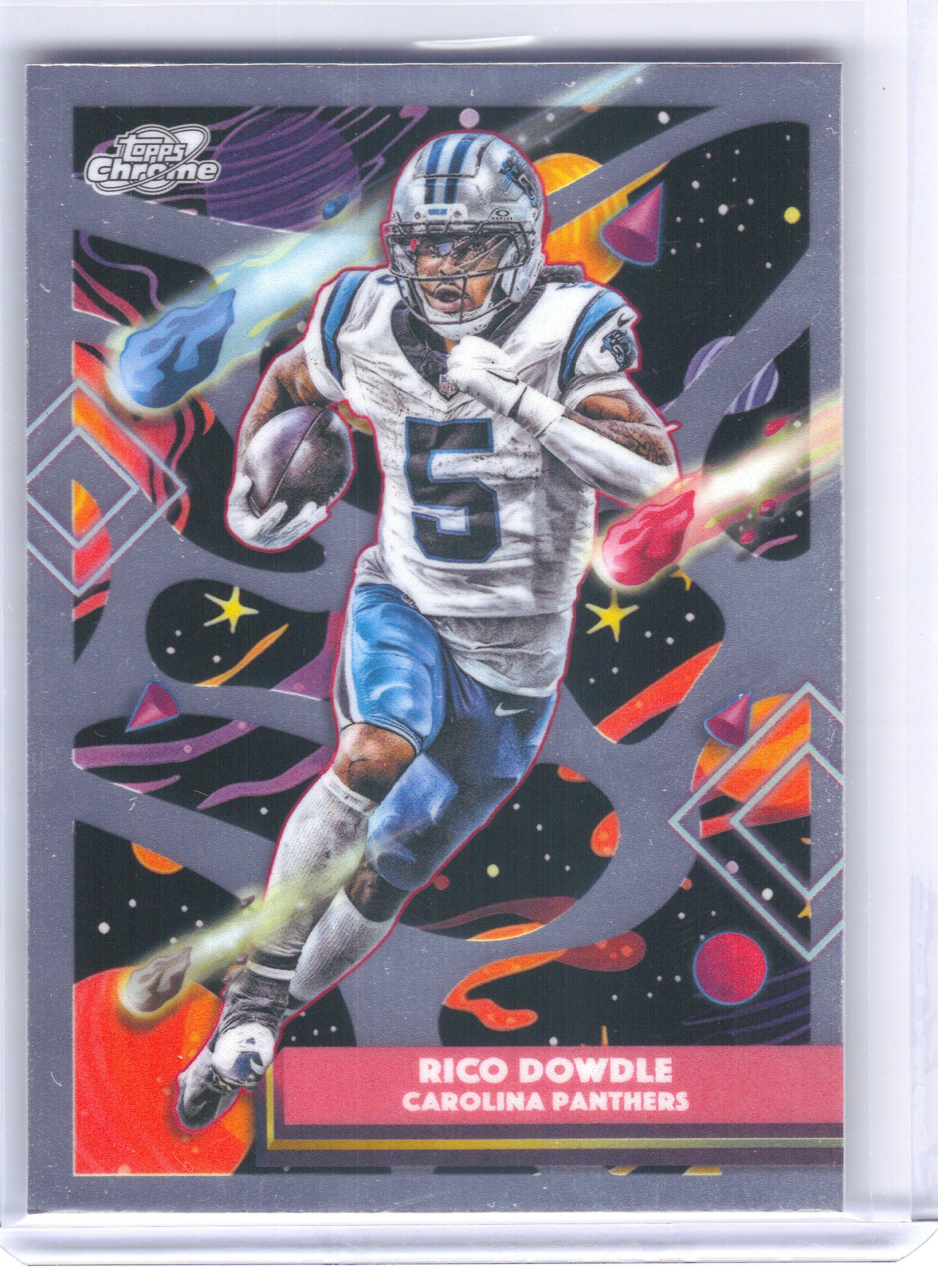 2025 Topps Chrome Cosmic #14 Rico Dowdle Carolina Panthers