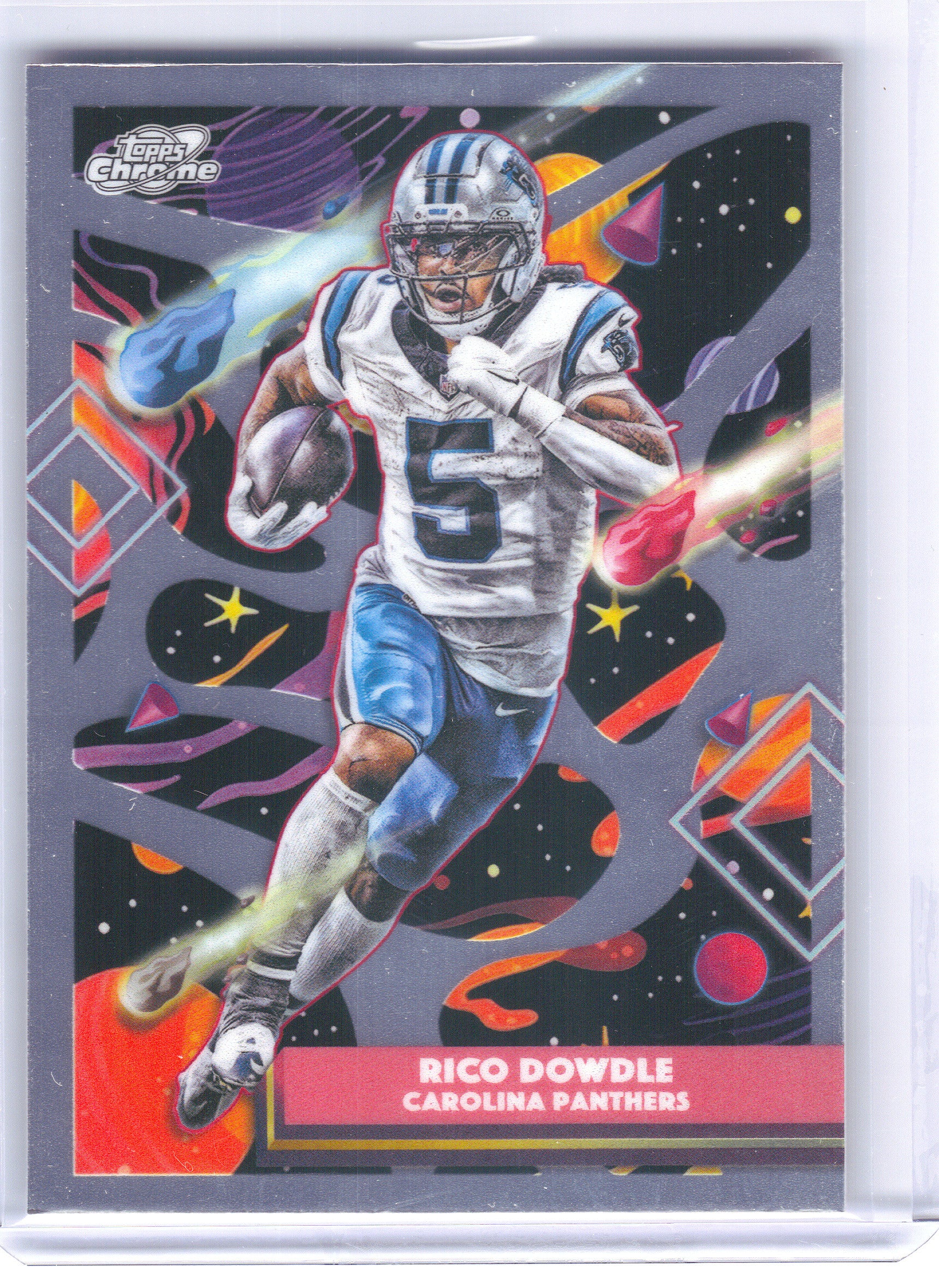 2025 Topps Chrome Cosmic #14 Rico Dowdle Carolina Panthers
