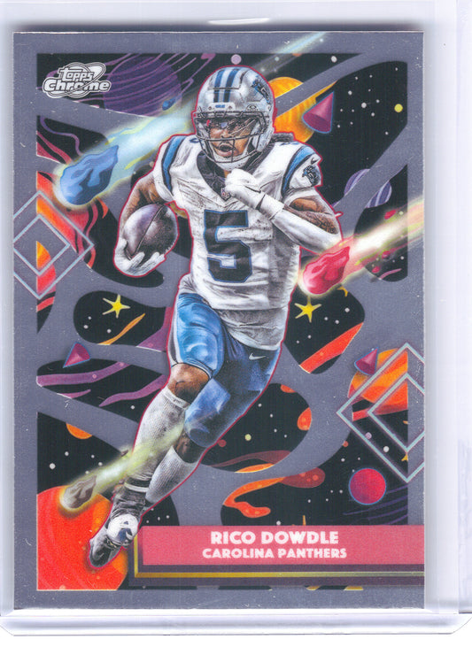 2025 Topps Chrome Cosmic #14 Rico Dowdle Carolina Panthers