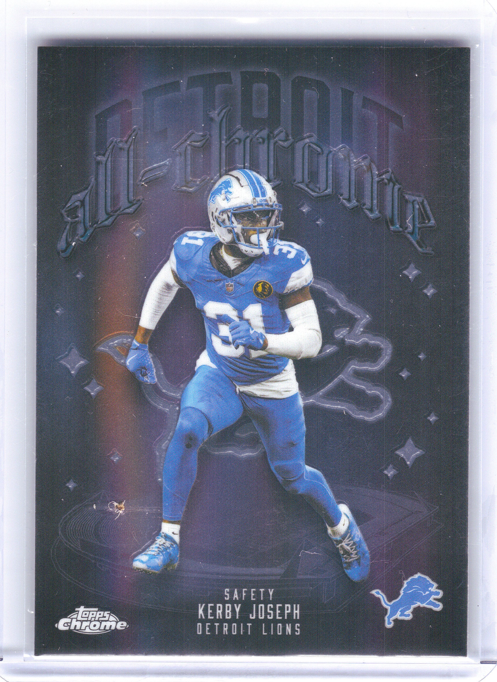 2025 Topps Chrome #ACT-23 Kerby Joseph All Chrome Team Detroit Lions