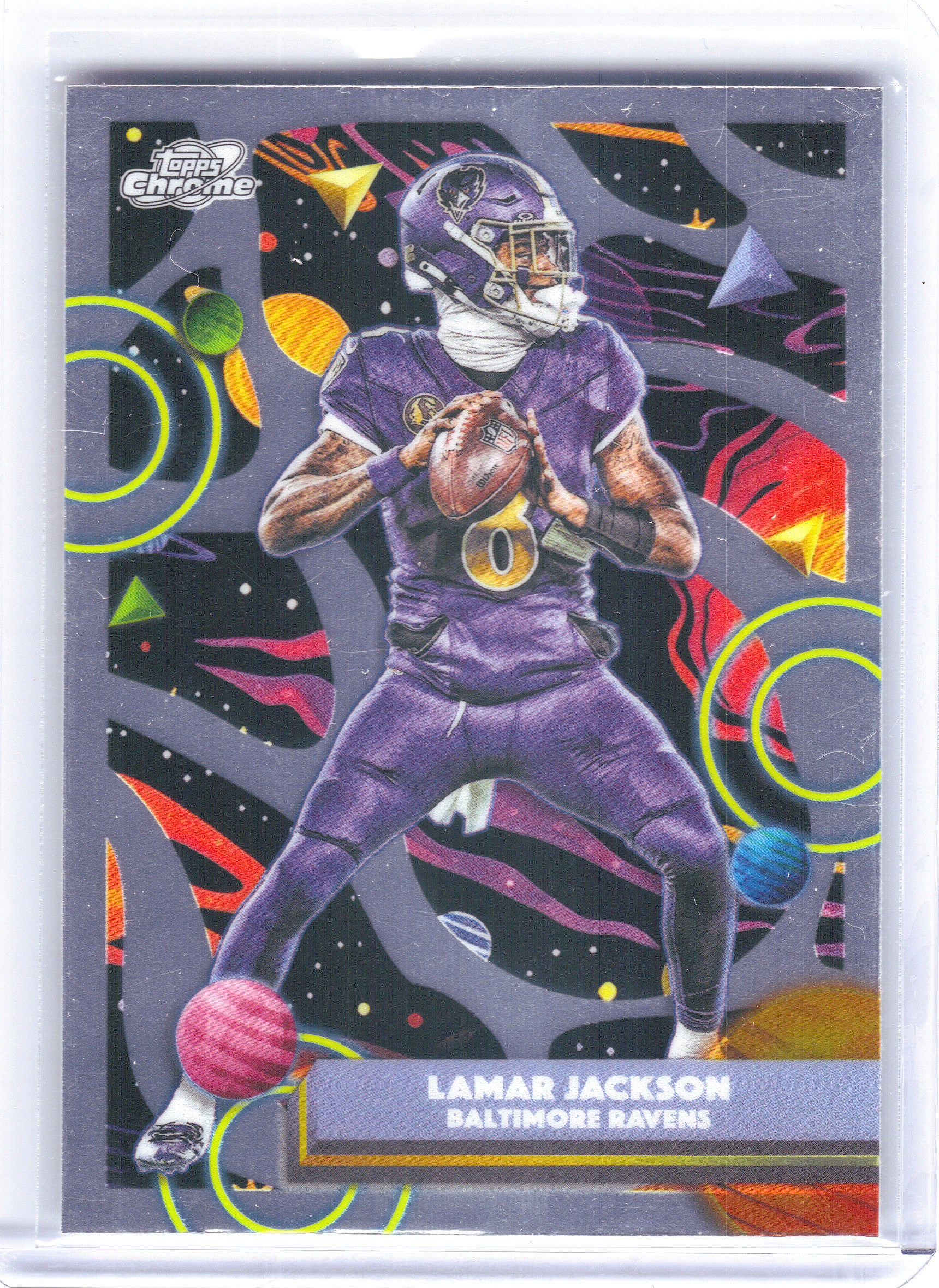 2025 Topps Chrome Cosmic #7 Lamar Jackson Baltimore Ravens