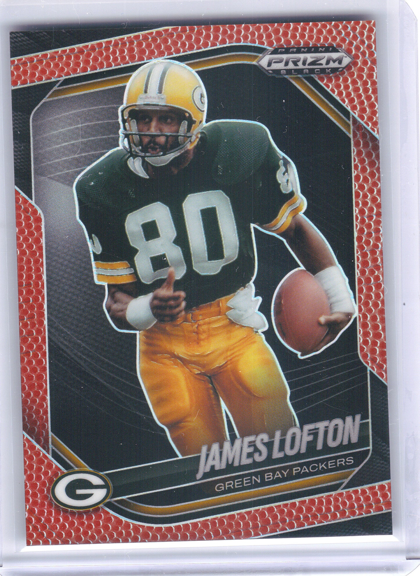2025 Panini Prizm Black #60 James Lofton Prizms Football #/225 Green Bay Packers SN