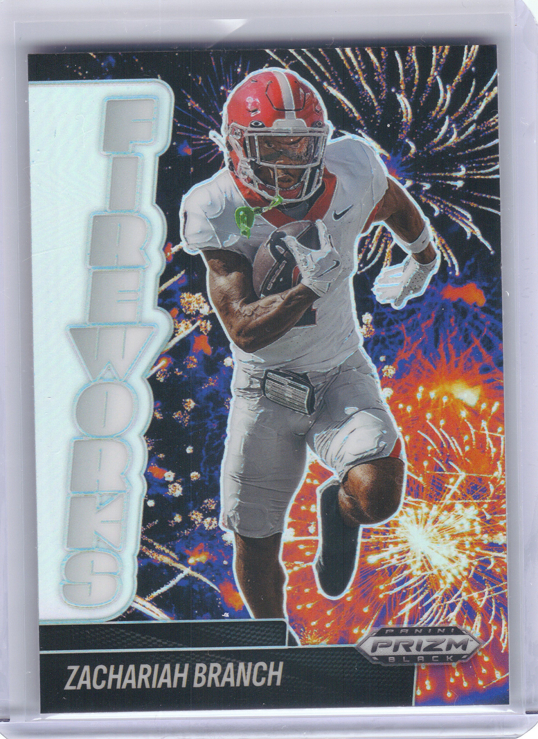 2025 Panini Prizm Black #4 Zachariah Branch Fireworks Silver Georgia Bulldogs