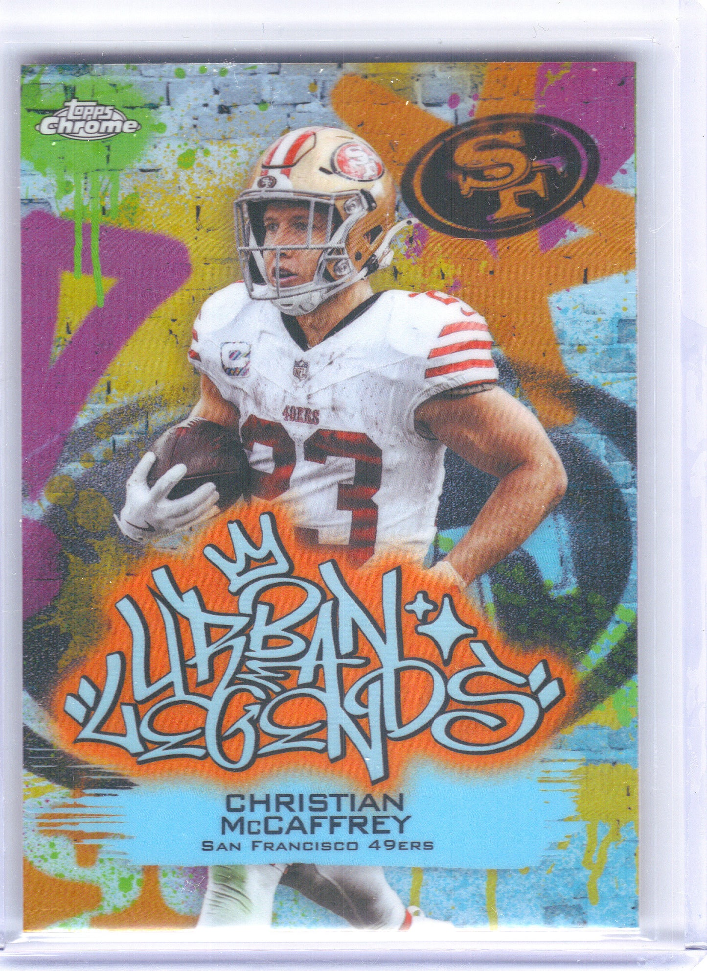 2025 Topps Chrome #UL-15 Christian McCaffrey Urban Legends San Francisco 49ers