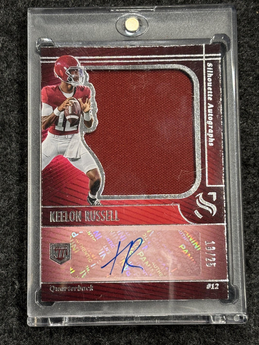 2025 Panini Silhouette #SA-KRL Keelon Russell Silhouette Autographs #/25 Alabama Crimson Tide SN,AU