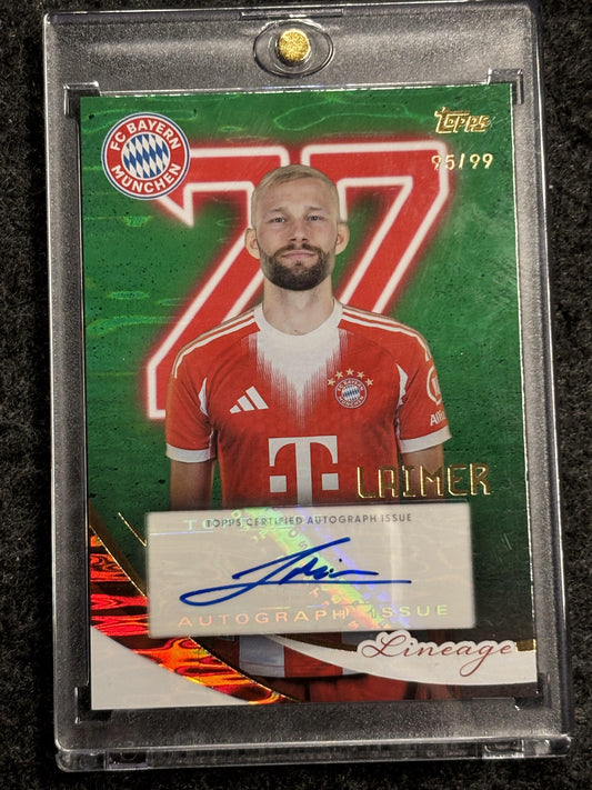 2026 Topps Lineage Bayern #AK-KL Konrad Laimer Green/99 FC Bayern AU