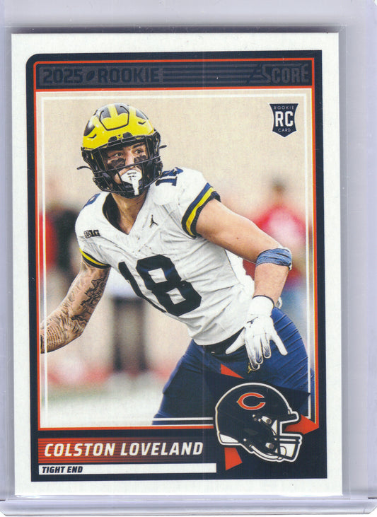 2025 Score #31 Colston Loveland Red Chicago Bears RC
