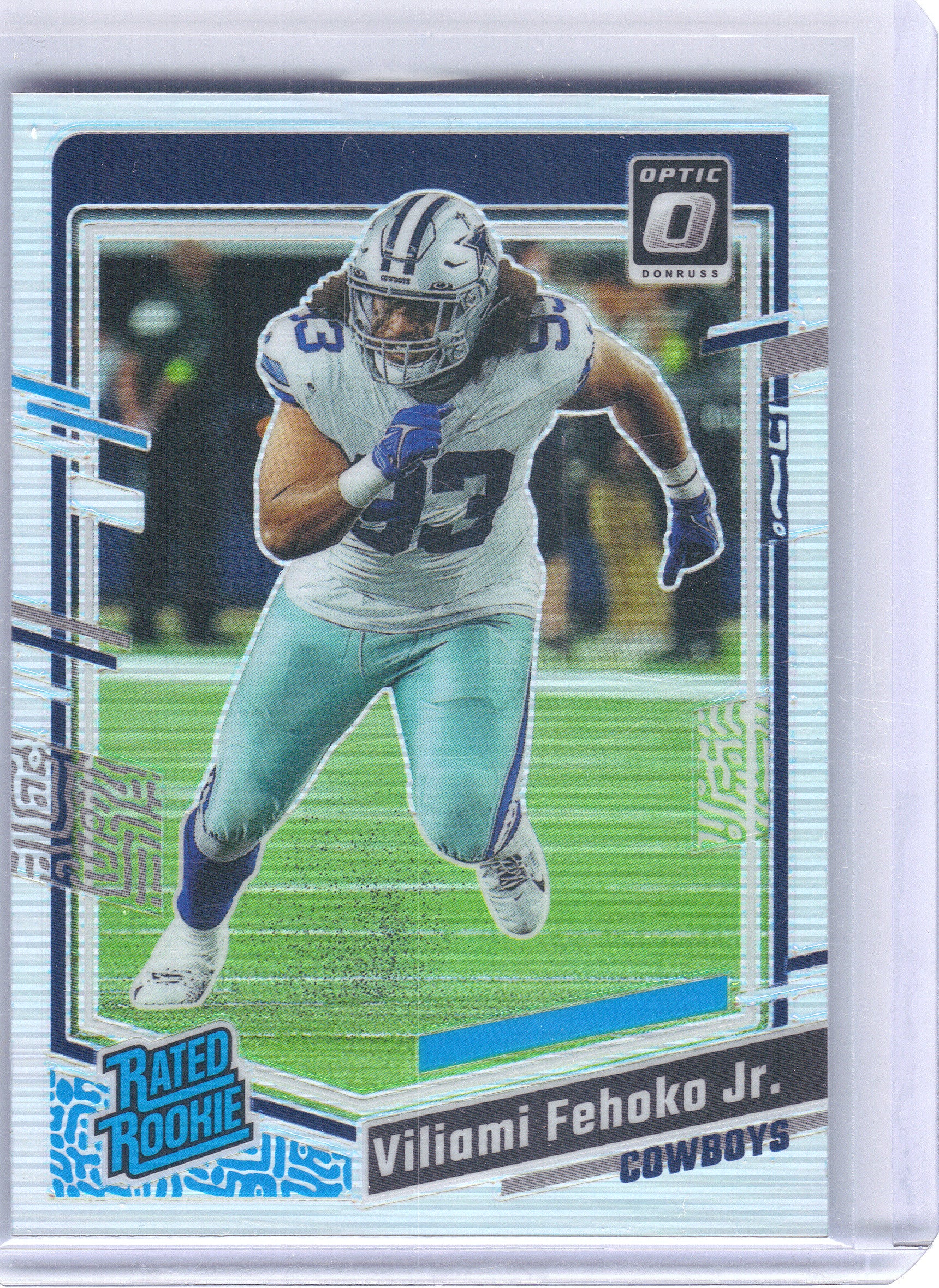 2023 Donruss Optic #229 Viliami Fehoko Jr. Holo Dallas Cowboys RC