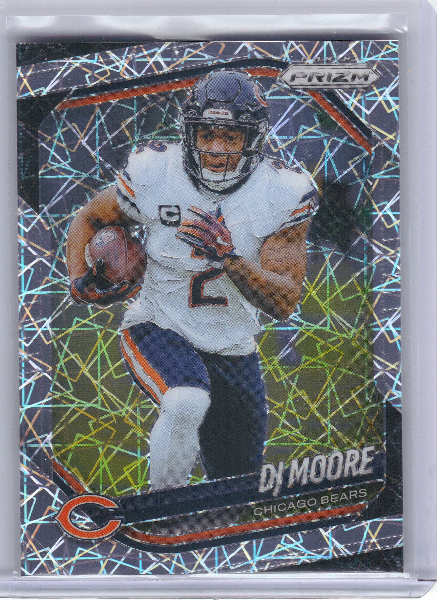 2025 Panini Prizm #92 DJ Moore Lazer Chicago Bears