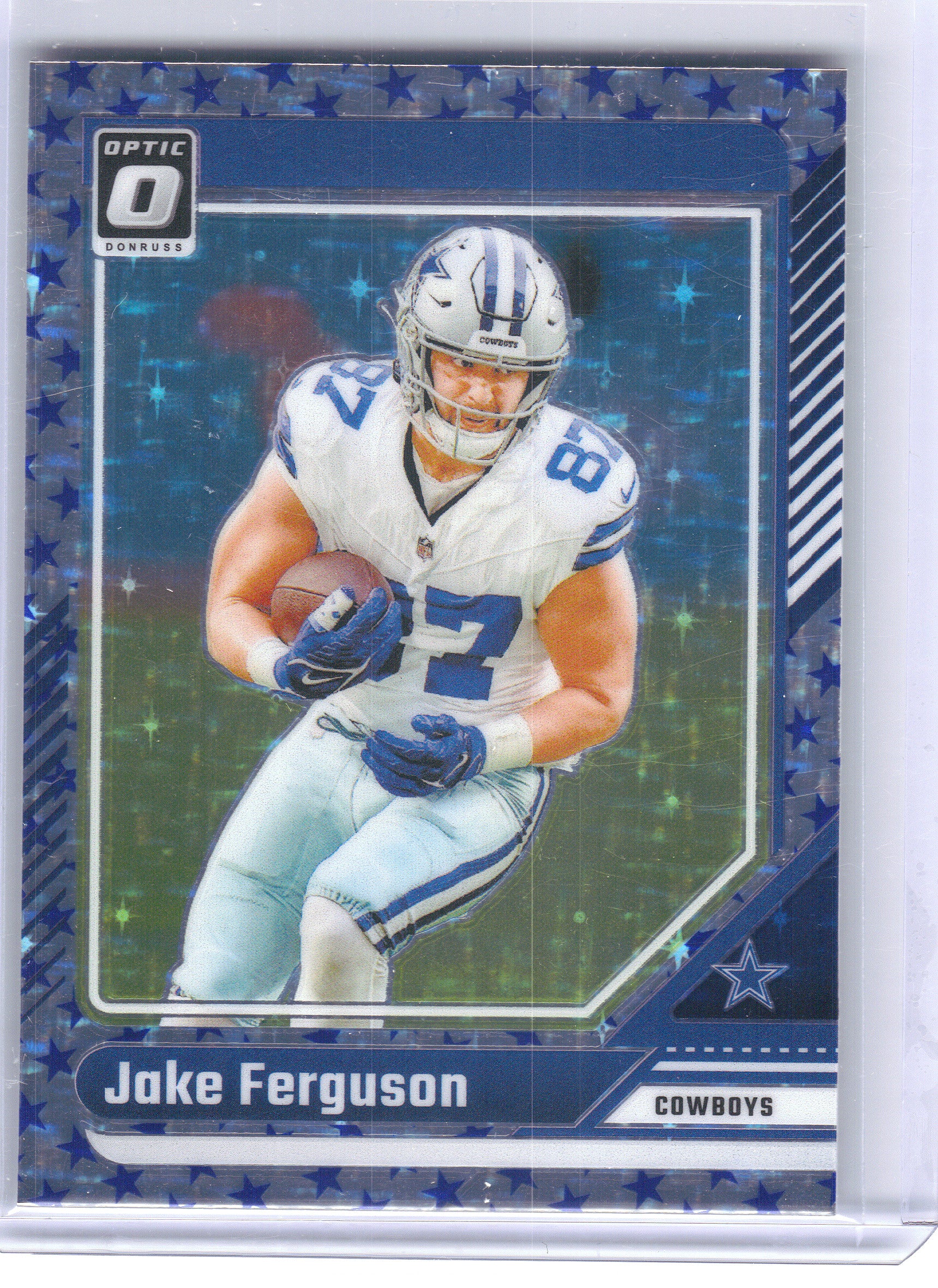2024 Donruss Optic #54 Jake Ferguson Stars Dallas Cowboys