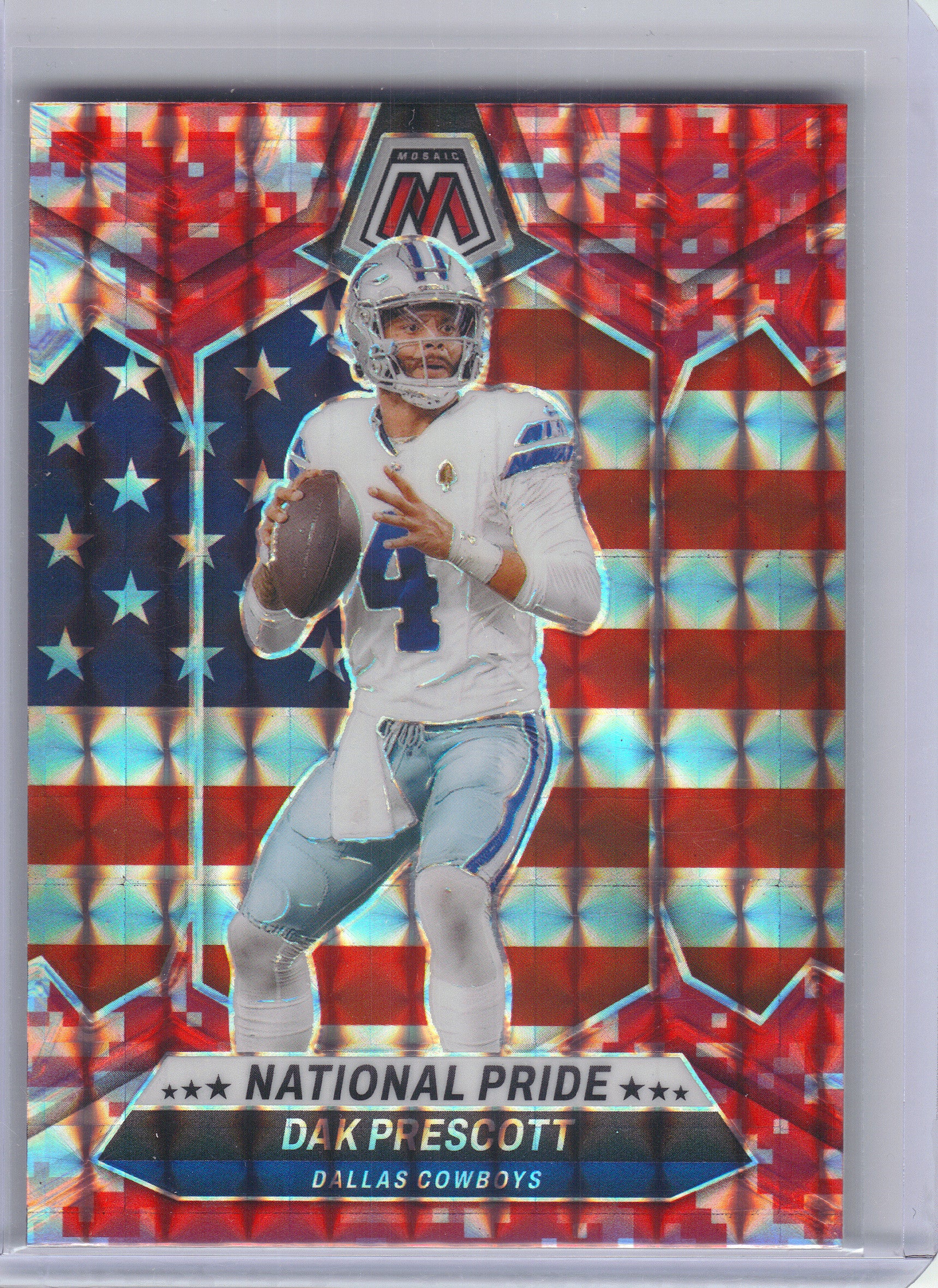 2024 Panini Mosaic #253 Dak Prescott Mosaic Camo Pink Dallas Cowboys