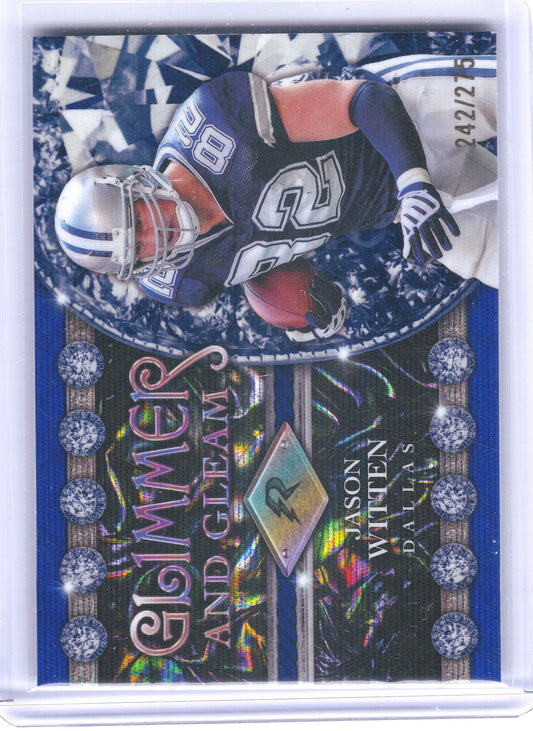 2024 Topps Resurgence #GG-20 Jason Witten Glimmer and Gleam Navy Surge #/275 Dallas Cowboys SN