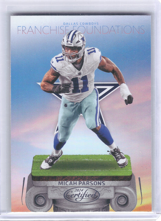 2024 Panini Certified #18 Micah Parsons Franchise Foundations Dallas Cowboys