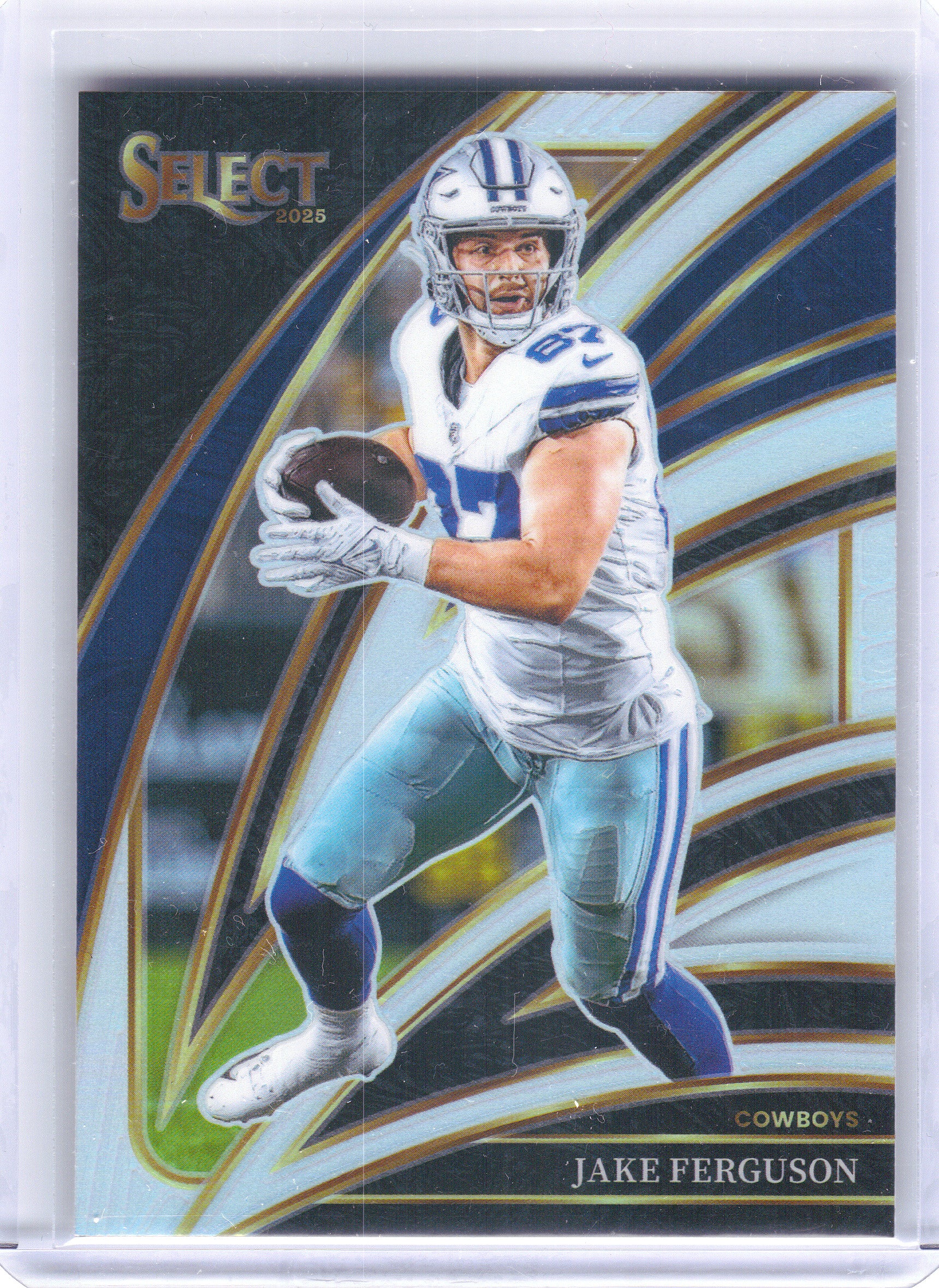 2025 Panini Select #297 Jake Ferguson Silver Prizm Dallas Cowboys