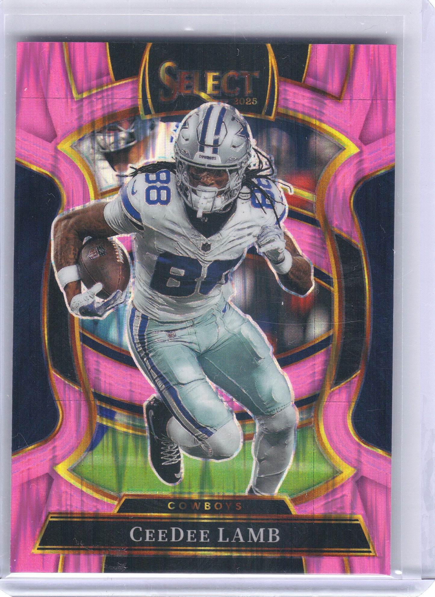 2025 Panini Select #98 CeeDee Lamb Pink Prizm Shock Dallas Cowboys