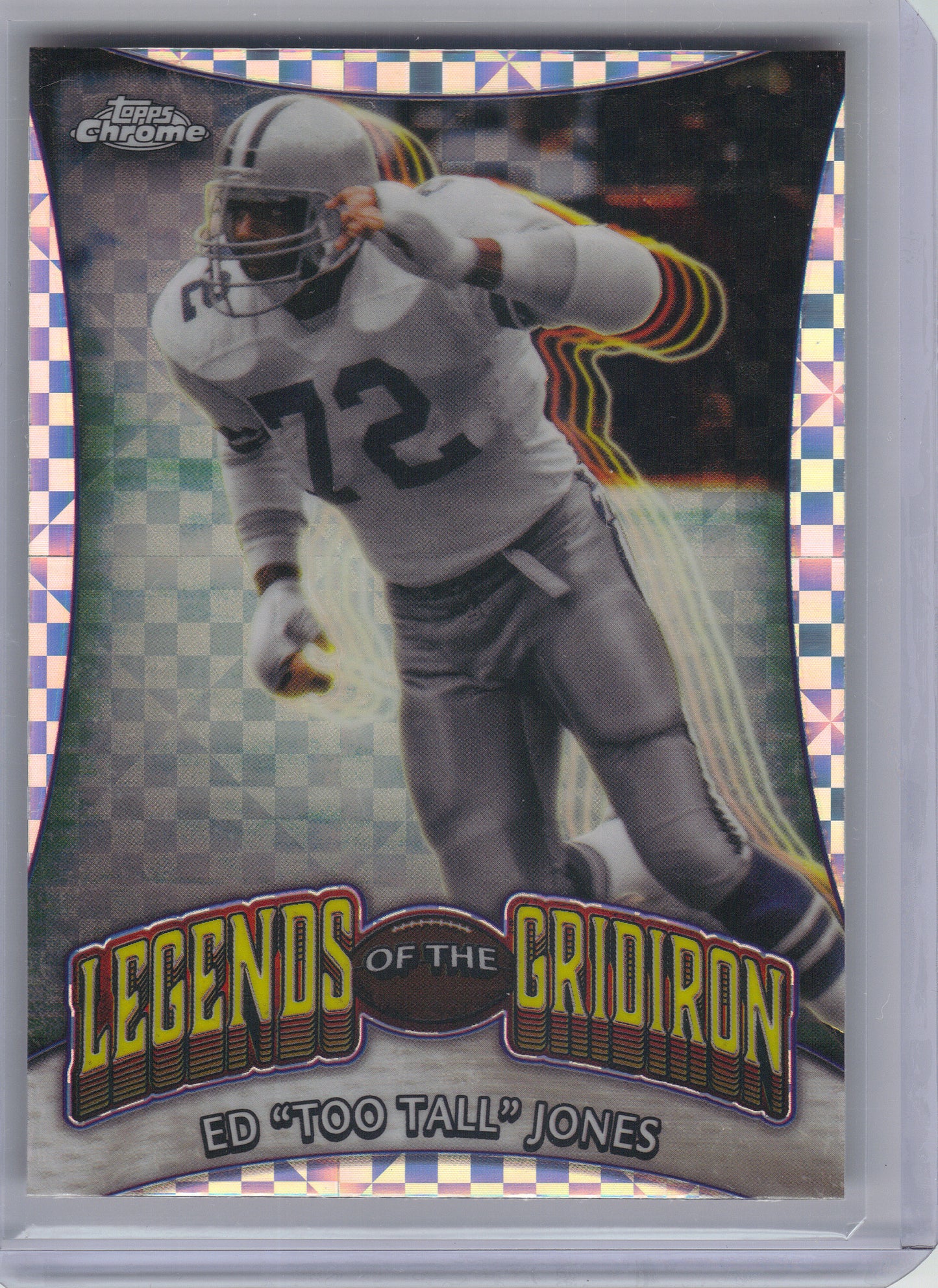 2024 Topps Chrome #LOG-20 Ed "Too Tall" Jones Legends of the Gridiron X-Fractor Dallas Cowboys