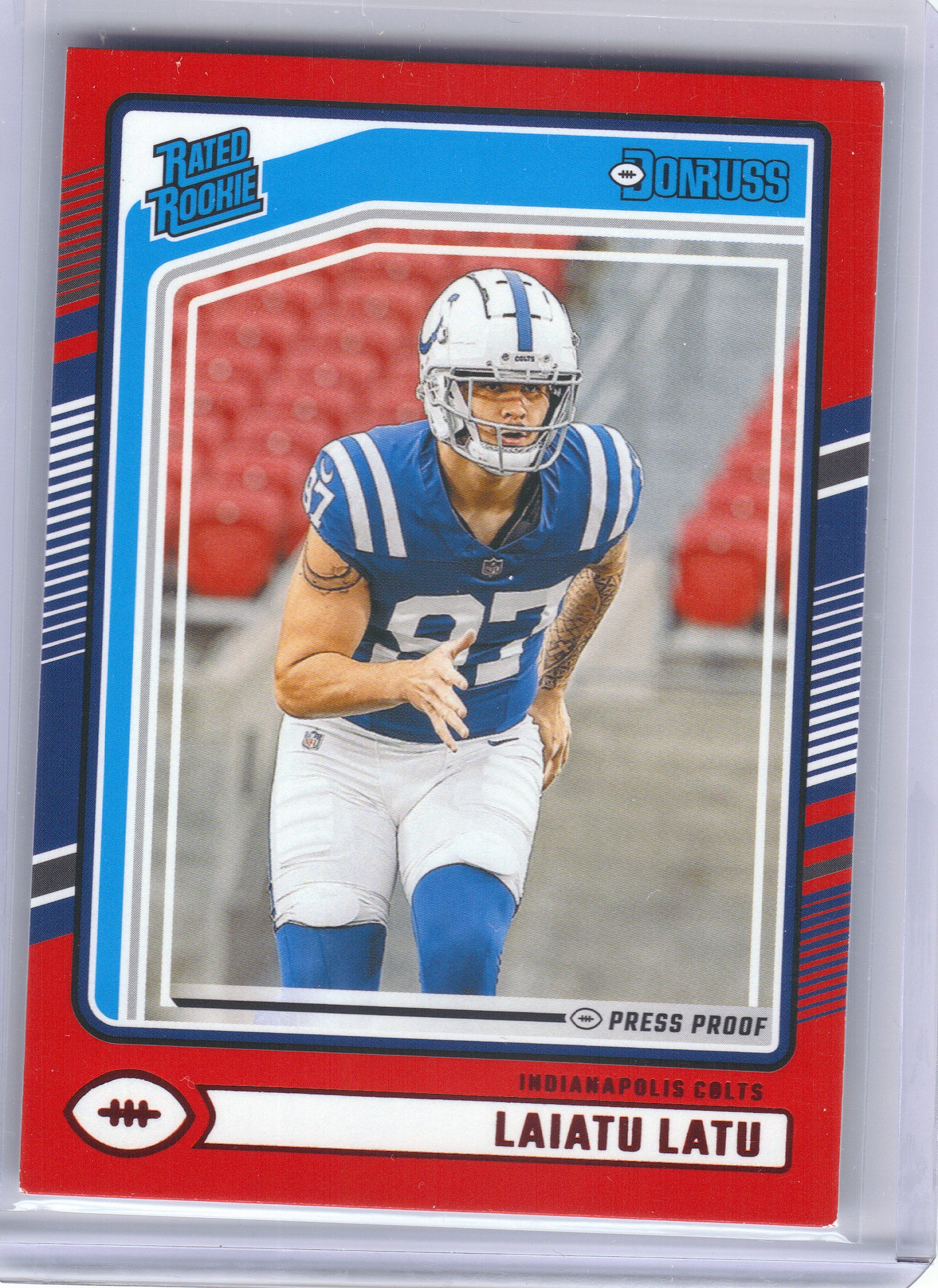 2024 Donruss #311 Laiatu Latu Press Proof Red Indianapolis Colts RC