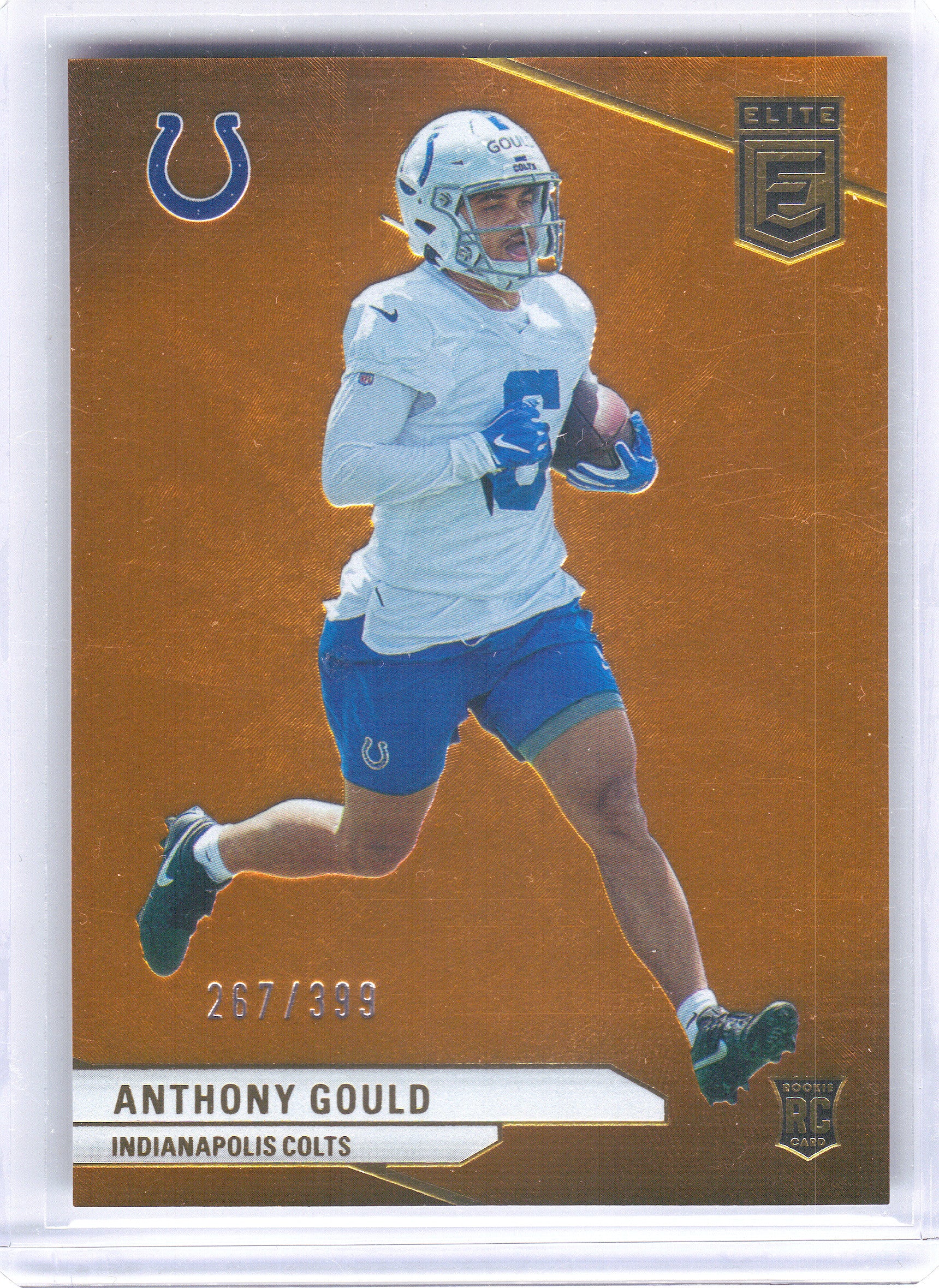 2024 Donruss Elite #173 Anthony Gould Orange #/399 Indianapolis Colts SN,RC