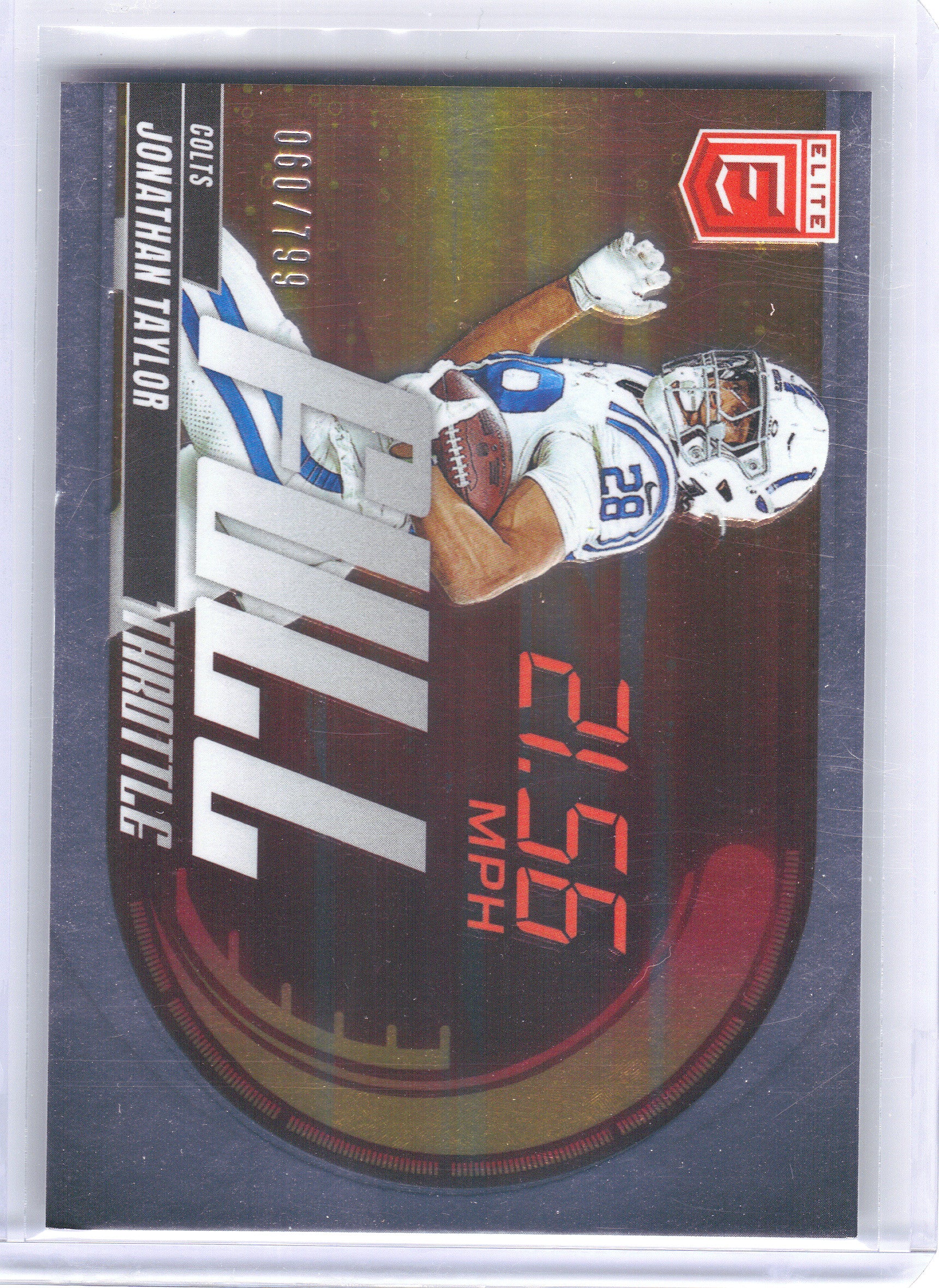 2025 Donruss Elite #10 Jonathan Taylor Full Throttle Indianapolis Colts