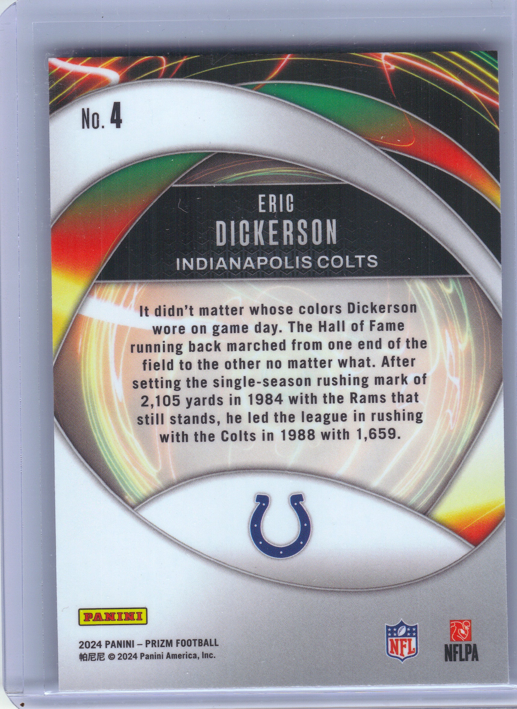 2024 Panini Prizm #4 Eric Dickerson Portals