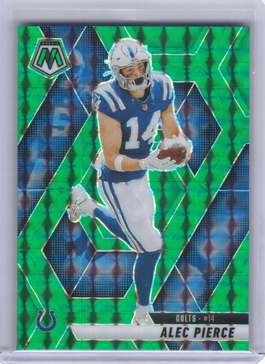 2025 Panini Mosaic #76 Alec Pierce Mosaic Green Indianapolis Colts