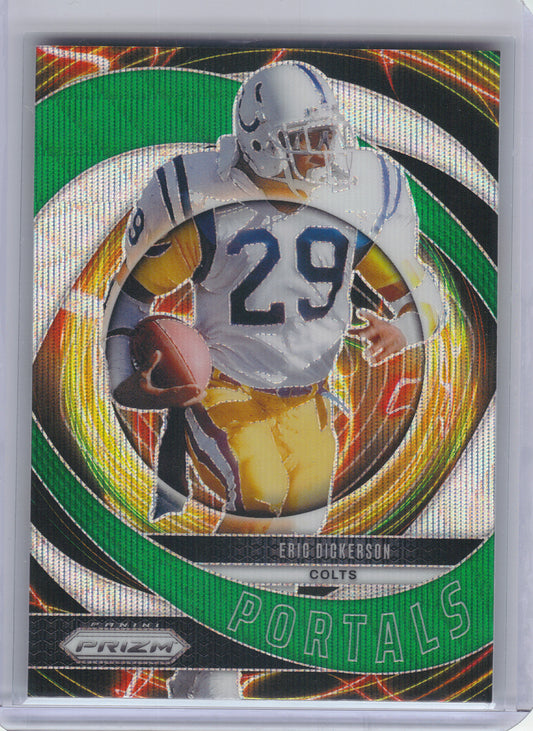 2024 Panini Prizm #4 Eric Dickerson Portals Wave Green Prizm