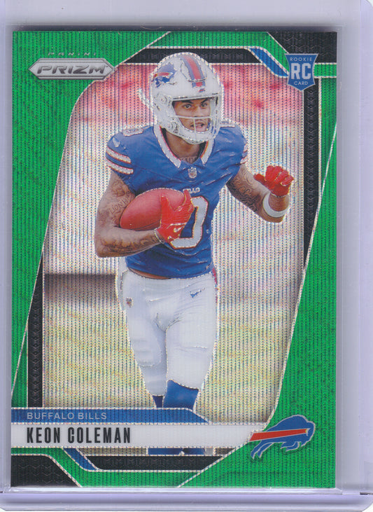 2024 Panini Prizm #362 Keon Coleman Green Wave Buffalo Bills RC