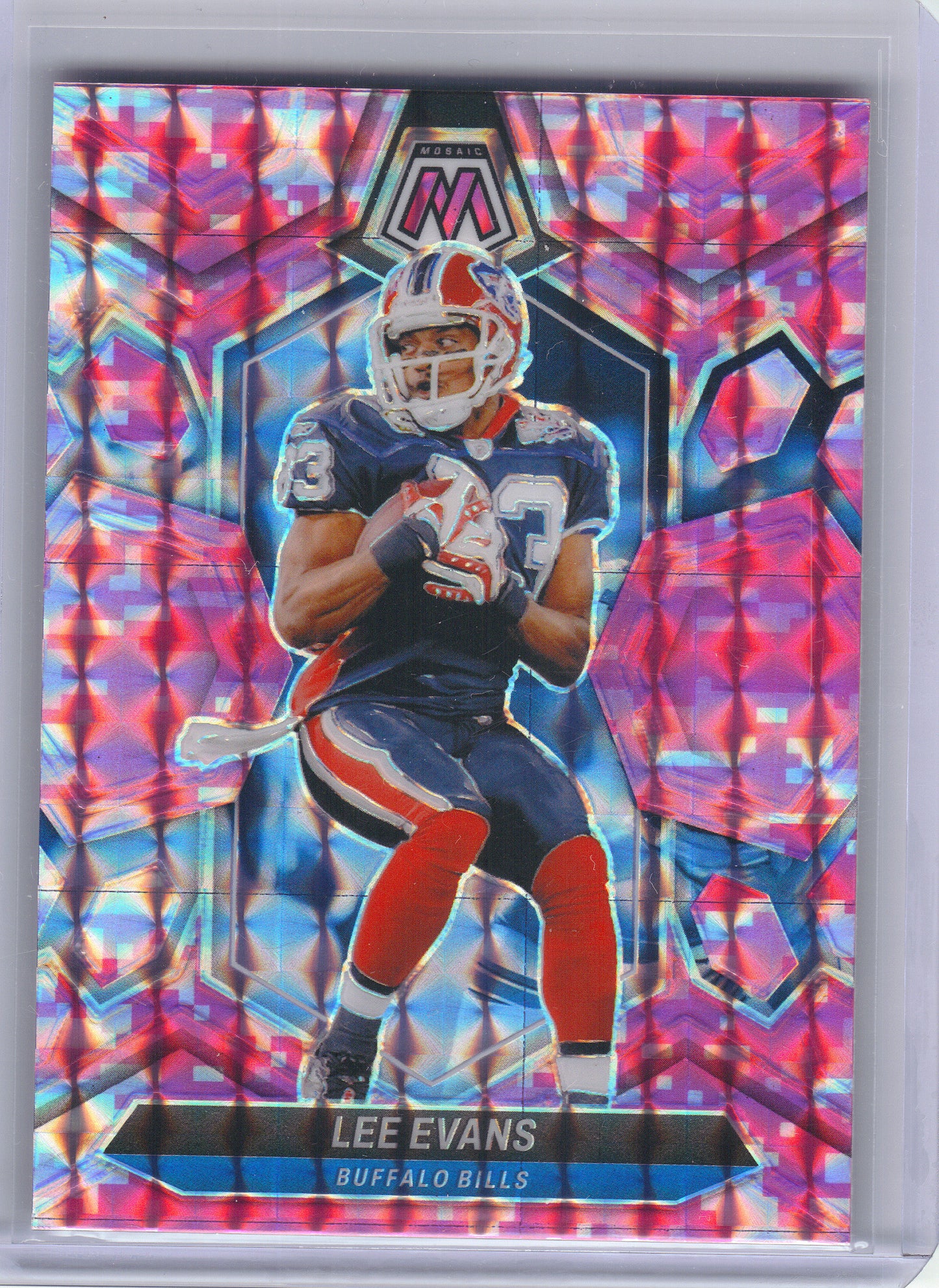 2024 Panini Mosaic #246 Lee Evans Mosaic Camo Pink Buffalo Bills